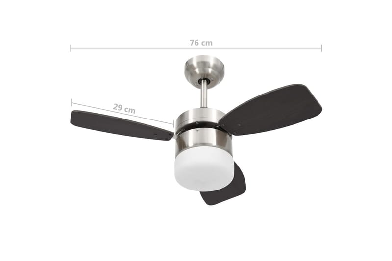 Takfläkt med lampa och fjärrkontroll 76 cm mörkbrun - Brun - Hus & renovering - Klimatkontroll - Fläktar