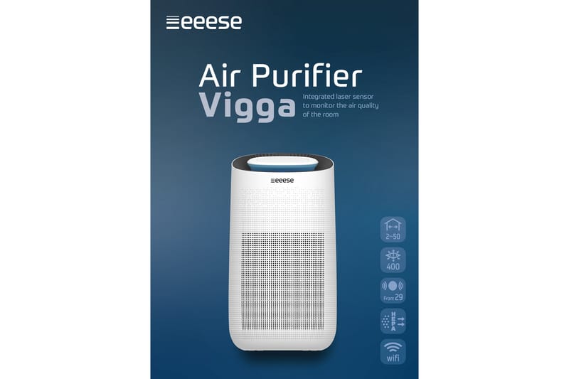 Vigga Luftrenare Wi-Fi och HEPA-filter - Eeese - Luftrenare
