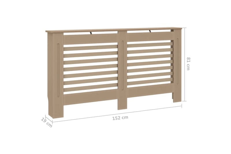 Elementskydd 152x19x81 cm MDF - Brun - Hus & renovering - Klimatkontroll - Uppvärmning