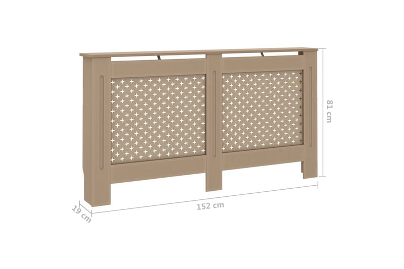Elementskydd 152x19x81 cm MDF - Brun - Hus & renovering - Klimatkontroll - Uppvärmning