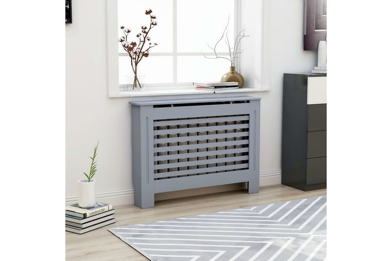 Elementskydd antracit 112x19x81 cm MDF - Grå - Hus & renovering - Klimatkontroll - Uppvärmning