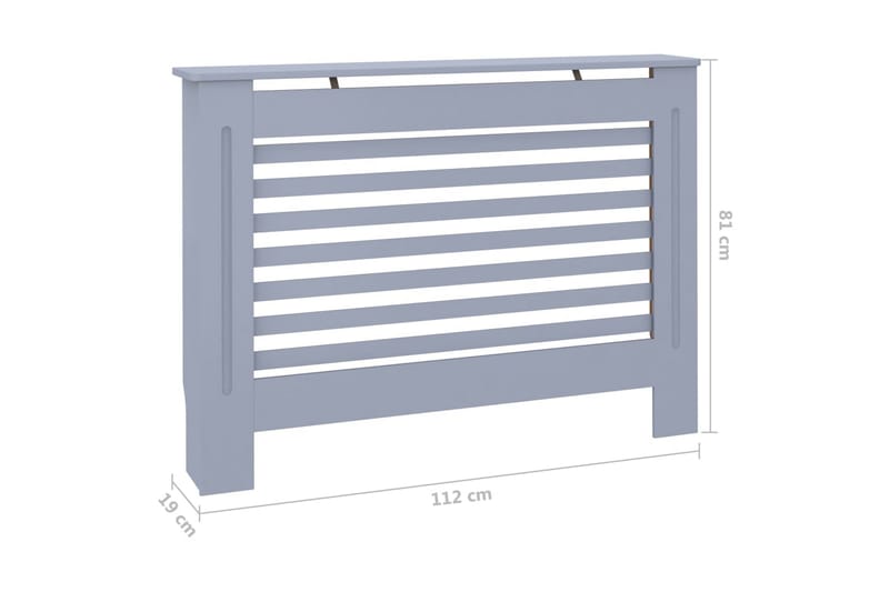 Elementskydd antracit 112x19x81 cm MDF - Grå - Hus & renovering - Klimatkontroll - Uppvärmning