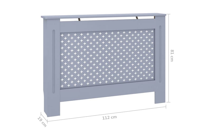 Elementskydd antracit 112x19x81 cm MDF - Grå - Hus & renovering - Klimatkontroll - Uppvärmning