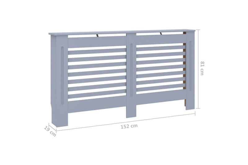 Elementskydd antracit 152x19x81 cm MDF - Grå - Hus & renovering - Klimatkontroll - Uppvärmning