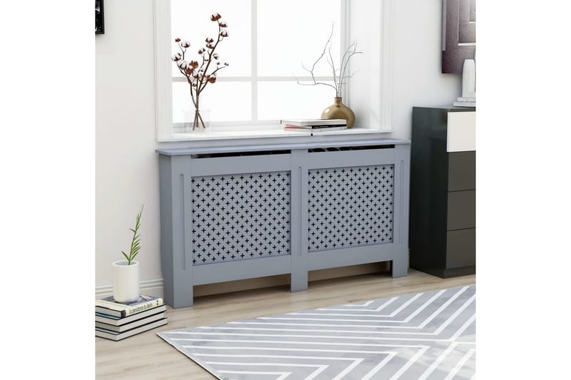 Elementskydd antracit 152x19x81 cm MDF - Grå - Hus & renovering - Klimatkontroll - Uppvärmning