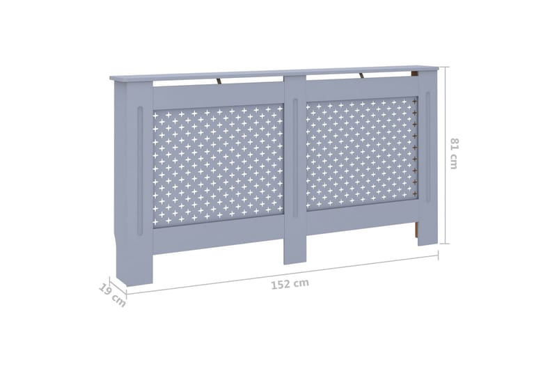 Elementskydd antracit 152x19x81 cm MDF - Grå - Hus & renovering - Klimatkontroll - Uppvärmning