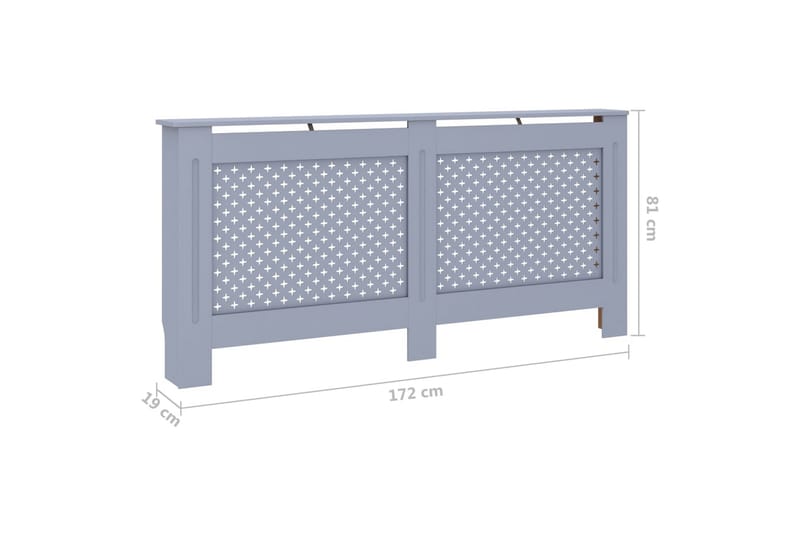 Elementskydd antracit 172x19x81 cm MDF - Grå - Hus & renovering - Klimatkontroll - Uppvärmning