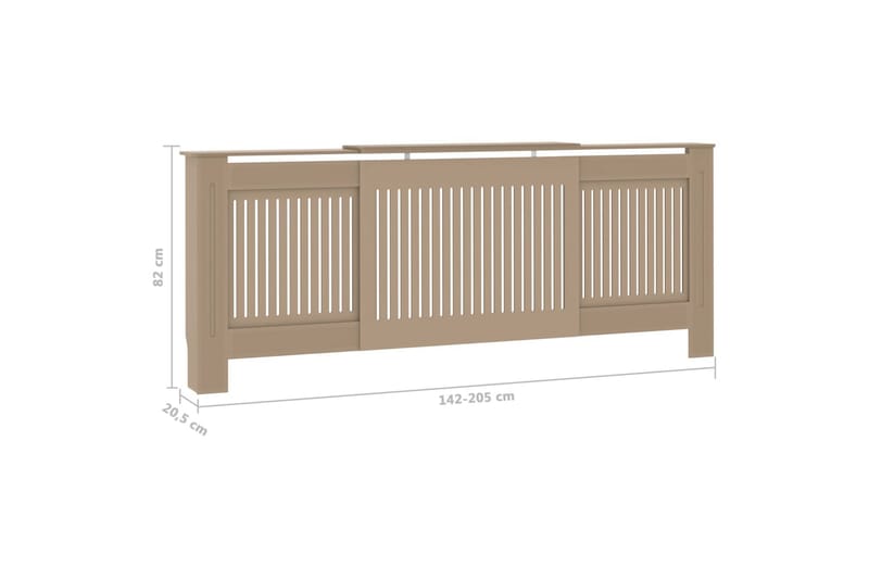 Elementskydd MDF 205 cm - Brun - Hus & renovering - Klimatkontroll - Uppvärmning