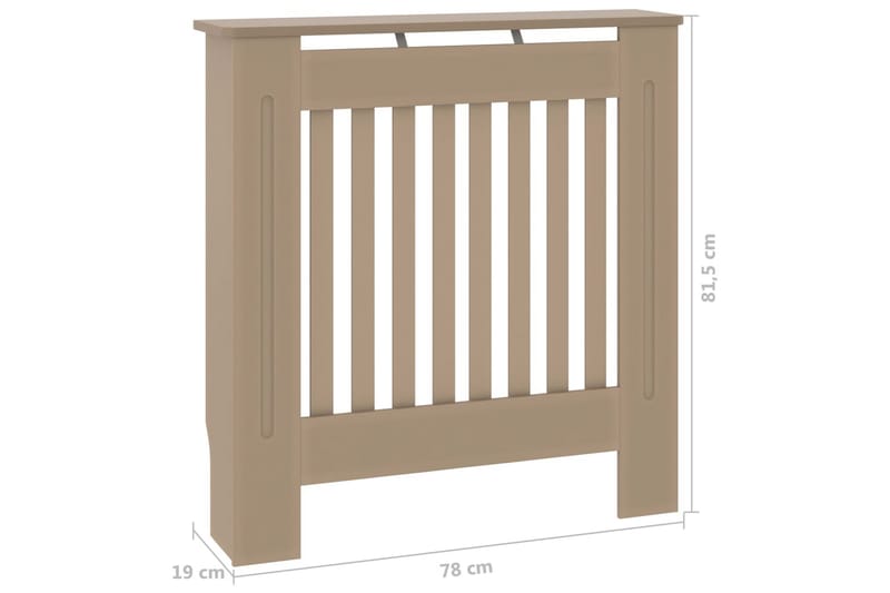Elementskydd MDF 78 cm - Brun - Hus & renovering - Klimatkontroll - Uppvärmning