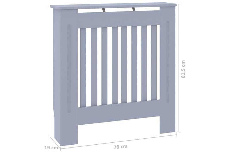 Elementskydd MDF grå 78 cm - Grå - Hus & renovering - Klimatkontroll - Uppvärmning