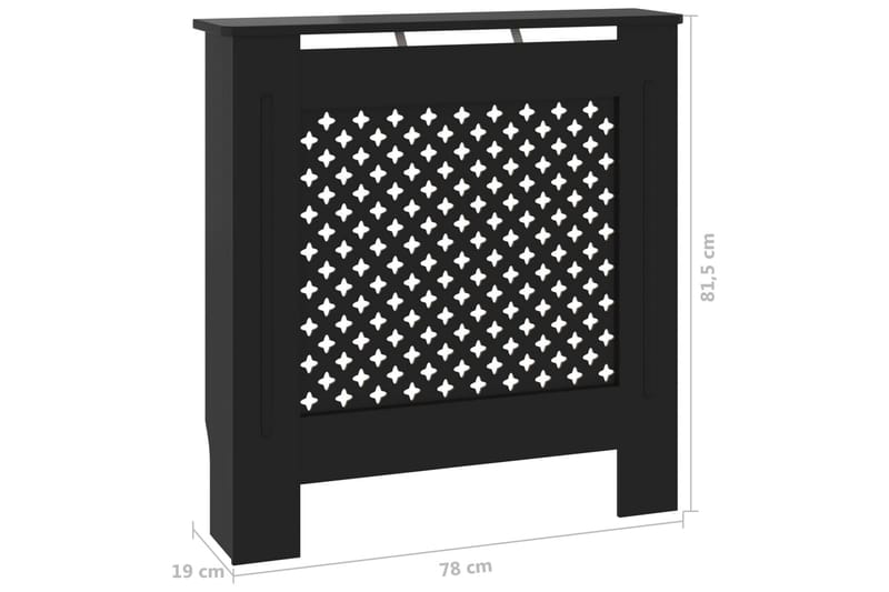 Elementskydd MDF svart 78 cm - Svart - Hus & renovering - Klimatkontroll - Uppvärmning