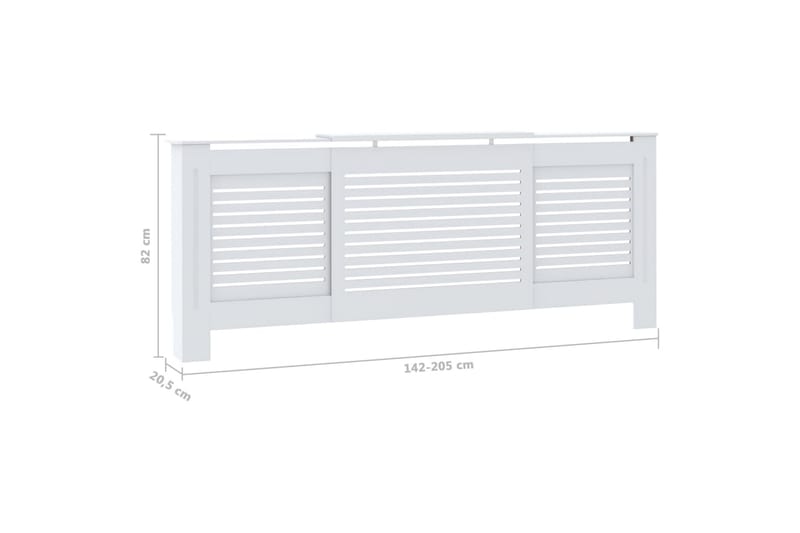 Elementskydd MDF vit 205 cm - Vit - Hus & renovering - Klimatkontroll - Uppvärmning