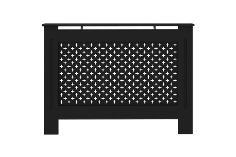 Elementskydd svart 112x19x81 cm MDF - Svart - Hus & renovering - Klimatkontroll - Uppvärmning