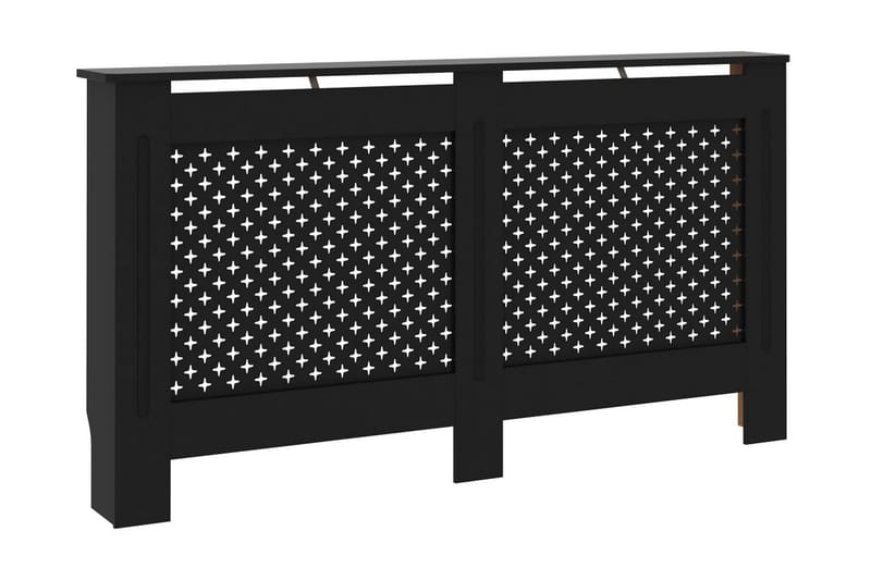 Elementskydd svart 152x19x81 cm MDF - Svart - Hus & renovering - Klimatkontroll - Uppvärmning