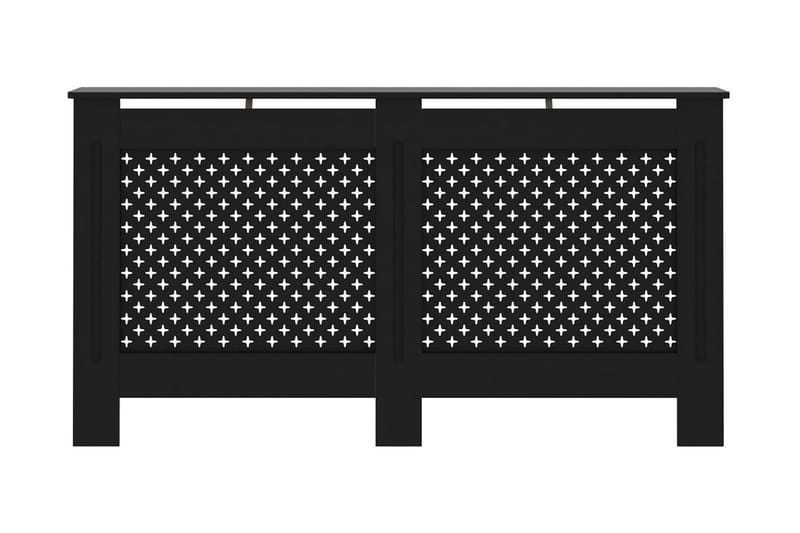 Elementskydd svart 152x19x81 cm MDF - Svart - Hus & renovering - Klimatkontroll - Uppvärmning