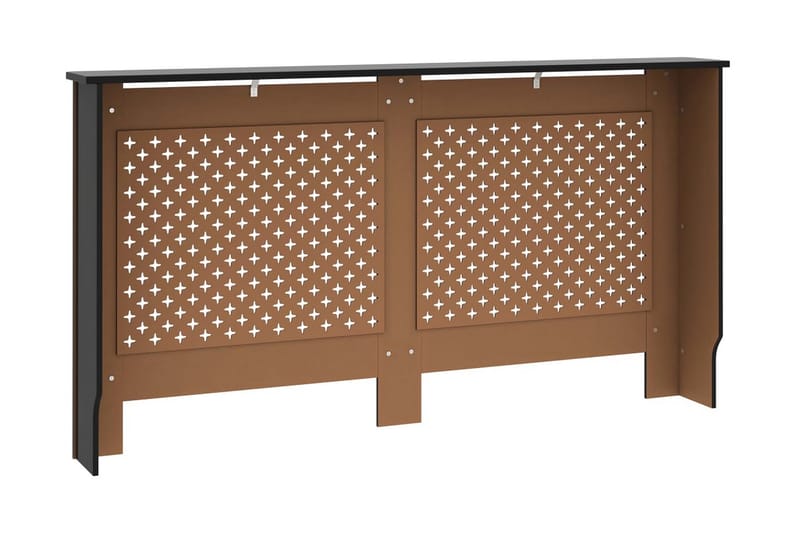 Elementskydd svart 152x19x81 cm MDF - Svart - Hus & renovering - Klimatkontroll - Uppvärmning