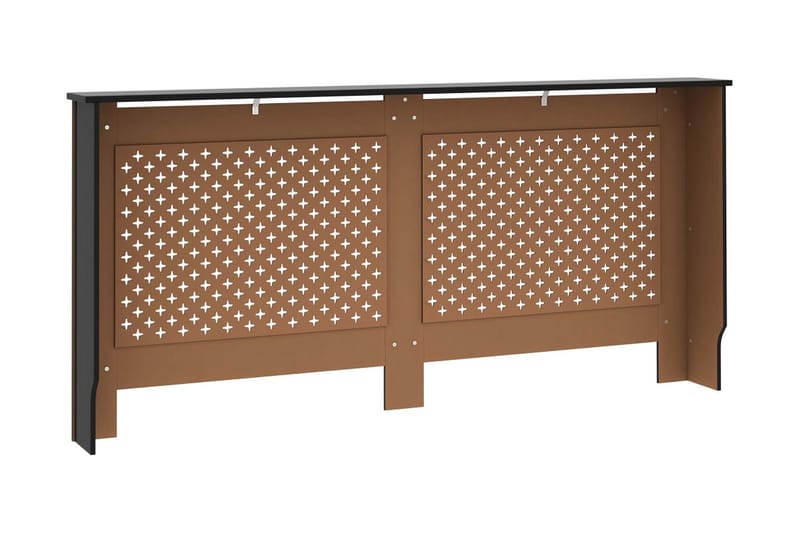Elementskydd svart 172x19x81 cm MDF - Svart - Hus & renovering - Klimatkontroll - Uppvärmning