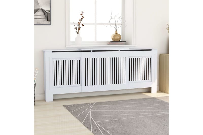 Elementskydd MDF vit 205 cm - Vit - Hus & renovering - Klimatkontroll - Uppvärmning