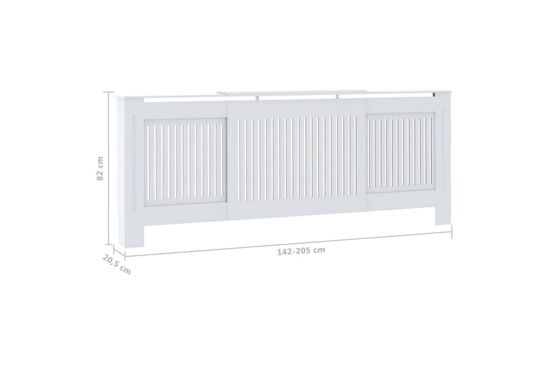 Elementskydd MDF vit 205 cm - Vit - Hus & renovering - Klimatkontroll - Uppvärmning