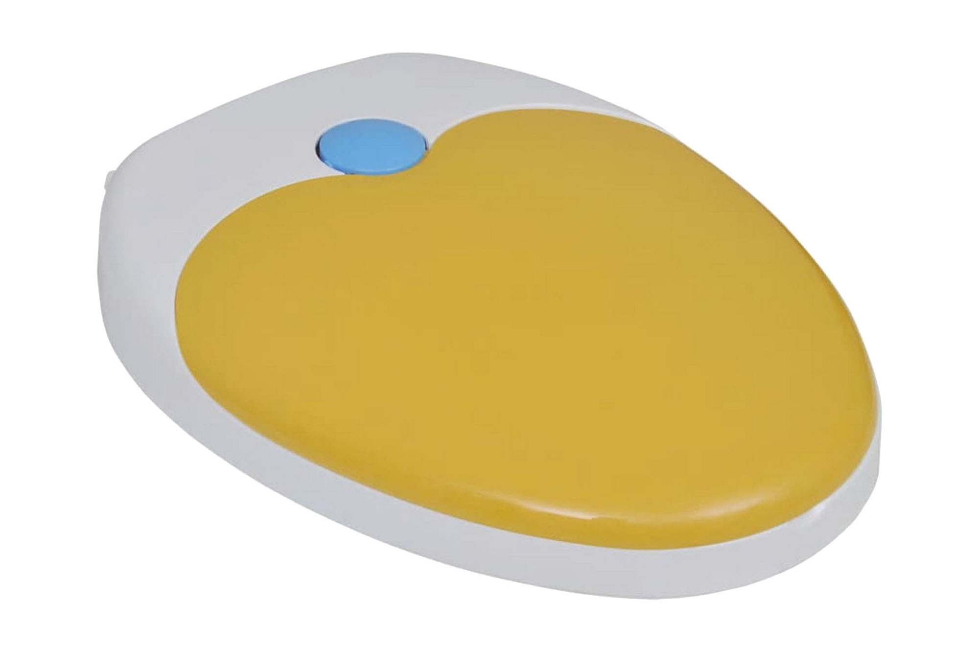 Toalettsits för barn/vuxna med mjuk stängning gul & vit - Gul 141766