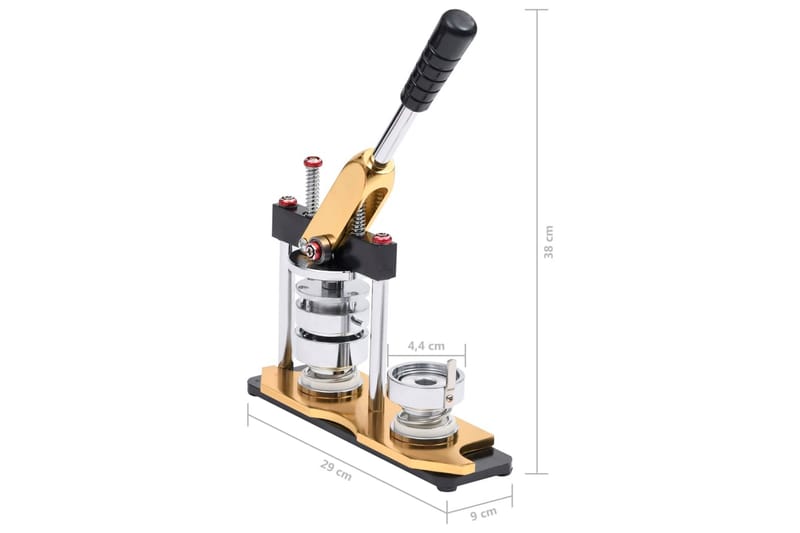 Knappmaskin med 500 st knappnålsdelar 44mm roterbar stans - Guld - Hus & renovering - Verktyg & maskiner - Handverktyg - Häftverktyg & nitverktyg