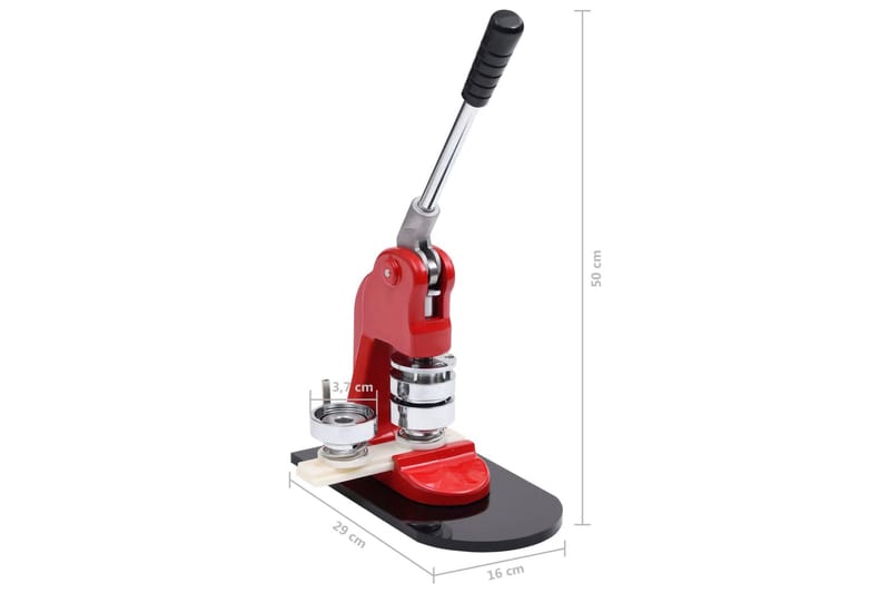 Knappmaskin med cirkelskärare 37 mm - Röd - Hus & renovering - Verktyg & maskiner - Handverktyg - Häftverktyg & nitverktyg