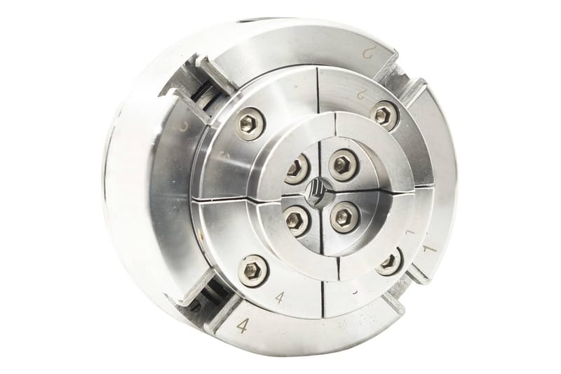 4-backs svarvchuck med M33-koppling stål silver 96 mm - Hus & renovering - Verktyg & maskiner - Handverktyg - Limverktyg & tving
