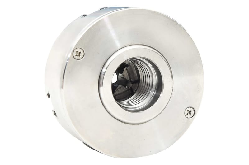 4-backs svarvchuck med M33-koppling stål silver 96 mm - Hus & renovering - Verktyg & maskiner - Handverktyg - Limverktyg & tving