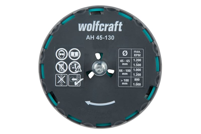 wolfcraft Justerbar hålsåg AH 45-130 30 mm metall 5978000 - Svart - Hålsåg