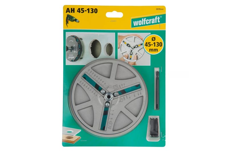 wolfcraft Justerbar hålsåg AH 45-130 30 mm metall 5978000 - Svart - Hus & renovering - Verktyg & maskiner - Maskin- och verktygstillbehör