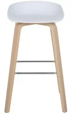 Akita barstol - Vit/ek, Vit/ek
