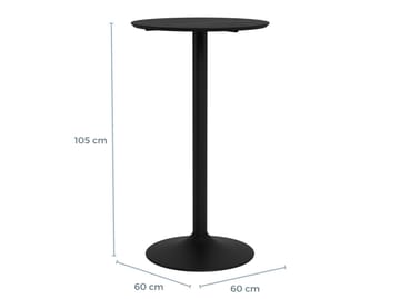Barbord Ibiza D60x105 cm - svart ask - Hushåll - Bar & vin - Barmöbler