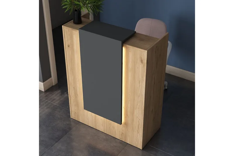 Receptionbord Valnöt / Antracit - Rödfärgat trä/Antracit - Hushåll - Bar & vin - Barmöbler - Bardisk