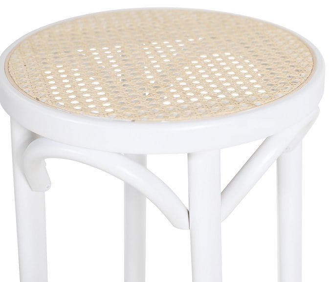 barpall No 73 vit med rottingsits 80 cm - Vit - Hushåll - Bar & vin - Barmöbler