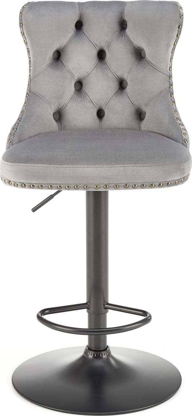 Barstol grå sammet gaslift - Pelican - Grå - Hushåll - Bar & vin - Barmöbler
