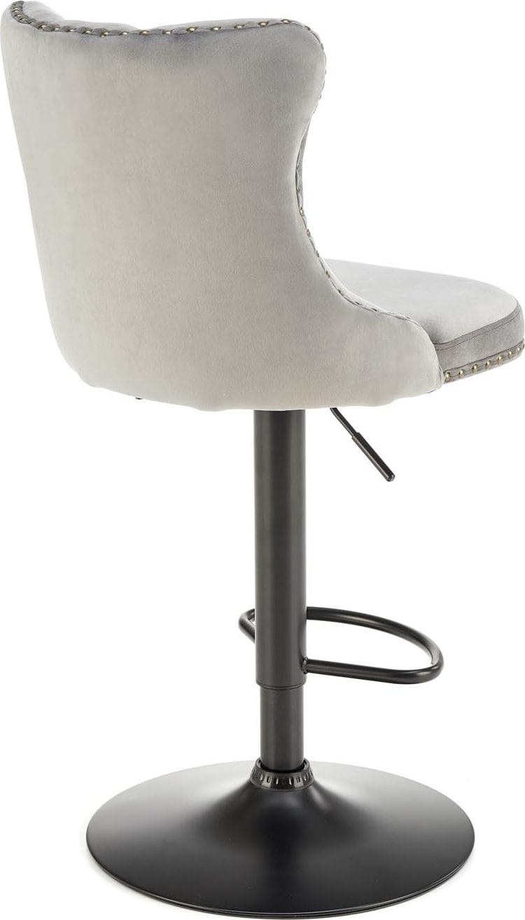 Barstol grå sammet gaslift - Pelican - Grå - Hushåll - Bar & vin - Barmöbler