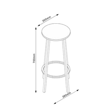 Barstol Hannes 38x38x70 cm - brun - Hushåll - Bar & vin - Barmöbler