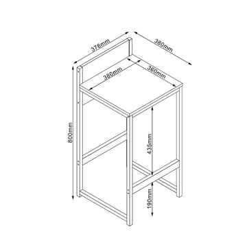 Barstol Hannes 38x38x80 cm - rustik - Hushåll - Bar & vin - Barmöbler