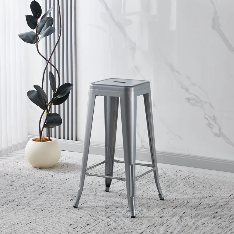 Barstol Iris i Metall Sitthöjd 77 cm - Metallfärgad - Hushåll - Bar & vin - Barmöbler