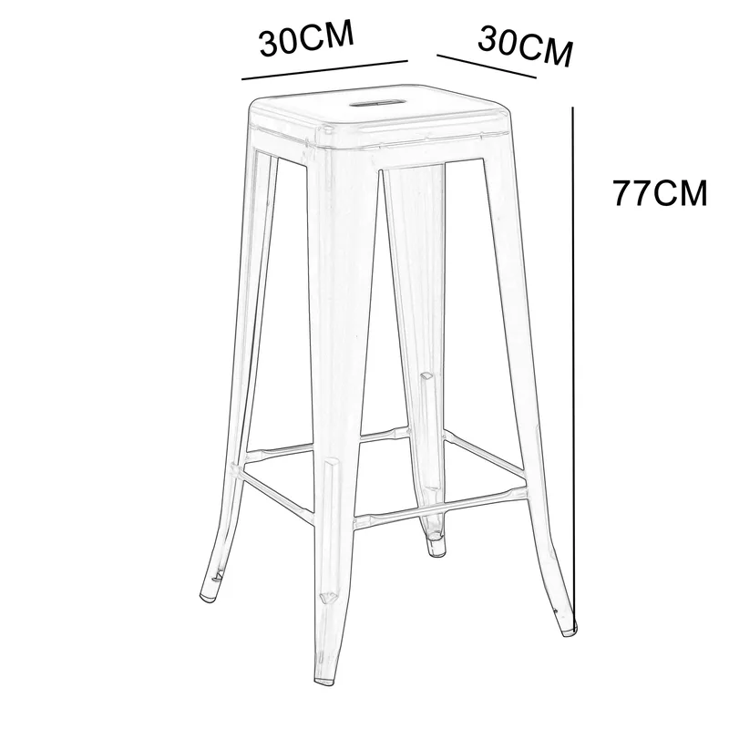 Barstol Iris i Metall Sitthöjd 77 cm - Metallfärgad - Hushåll - Bar & vin - Barmöbler