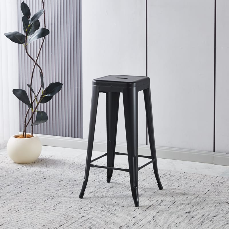 Barstol Iris i Metall Sitthöjd 77 cm - Svart - Hushåll - Bar & vin - Barmöbler