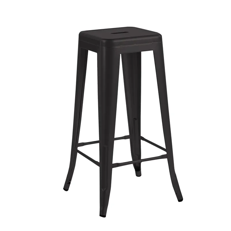 Barstol Iris i Metall Sitthöjd 77 cm, Svart