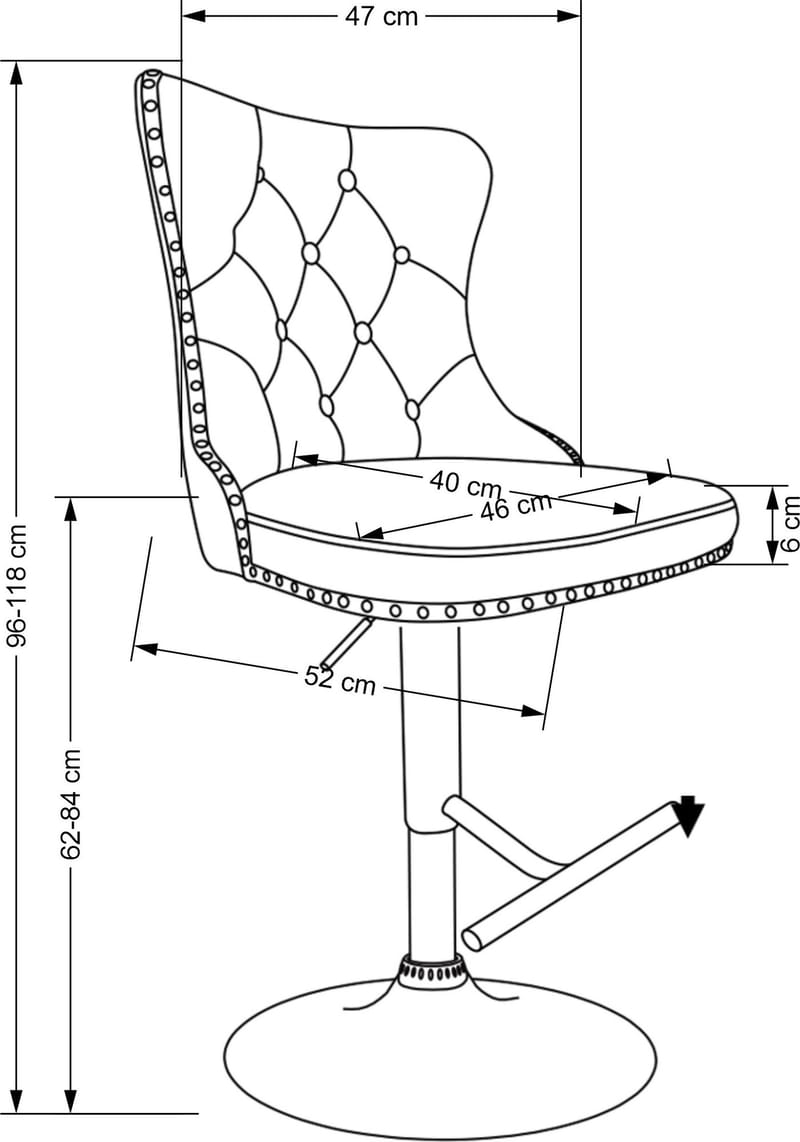 Barstol mörkgrön med gaslift - Mörkgrön - Hushåll - Bar & vin - Barmöbler