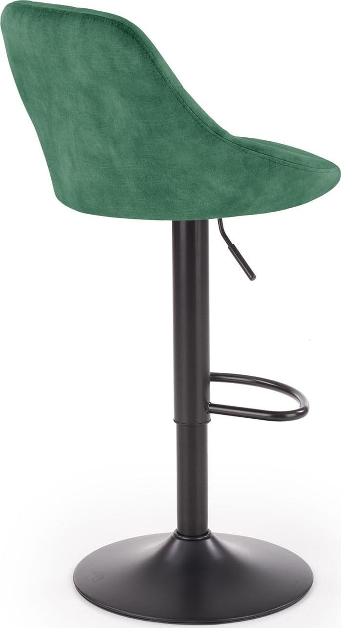 Barstol med grön klädsel & svart fot - Grön - Hushåll - Bar & vin - Barmöbler