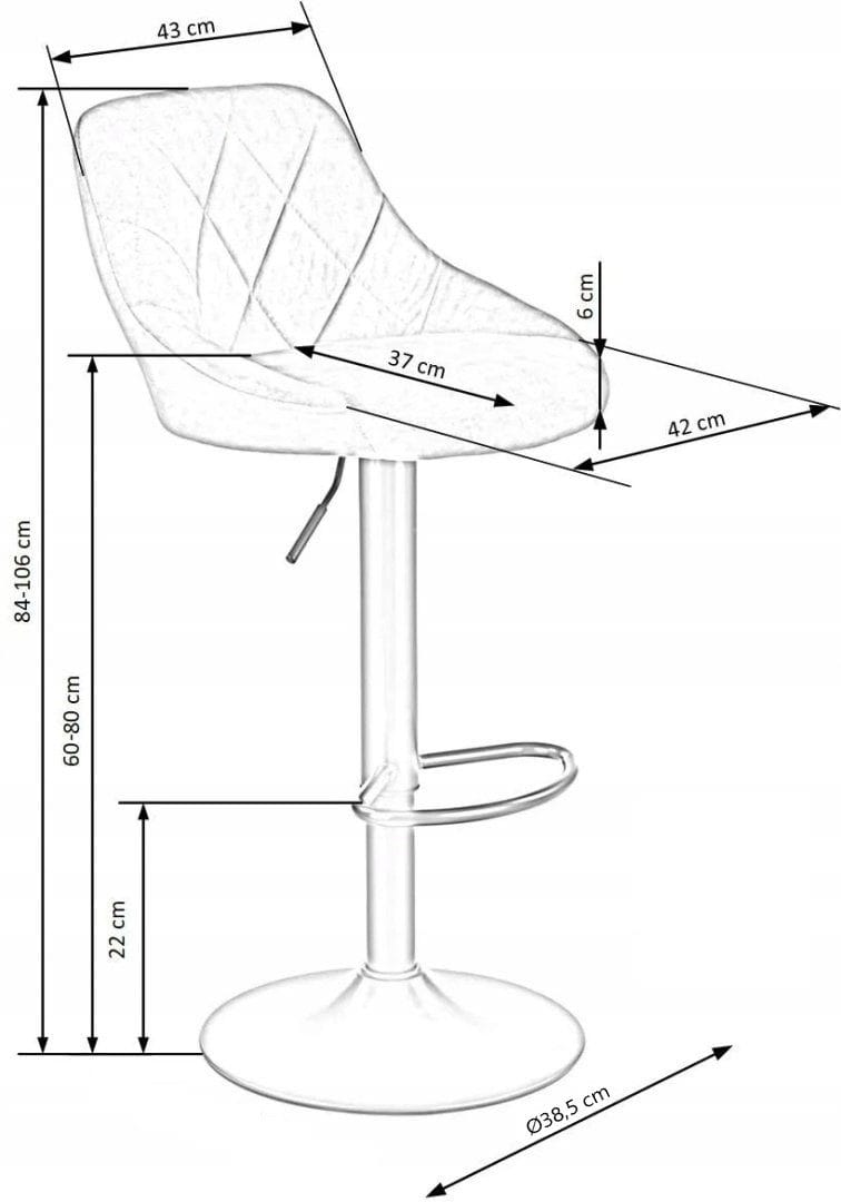 Barstol med grön klädsel & svart fot - Grön - Hushåll - Bar & vin - Barmöbler