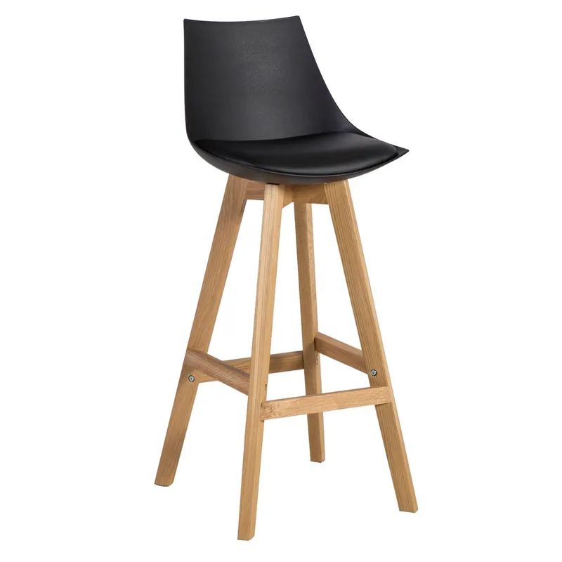 Barstol Sonja 150x40xh74 cm, melamin med ekbark - svart - Hushåll - Bar & vin - Barmöbler