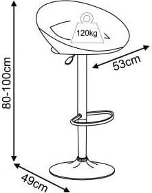 Barstol svart höj och sänkbar - Svart - Hushåll - Bar & vin - Barmöbler