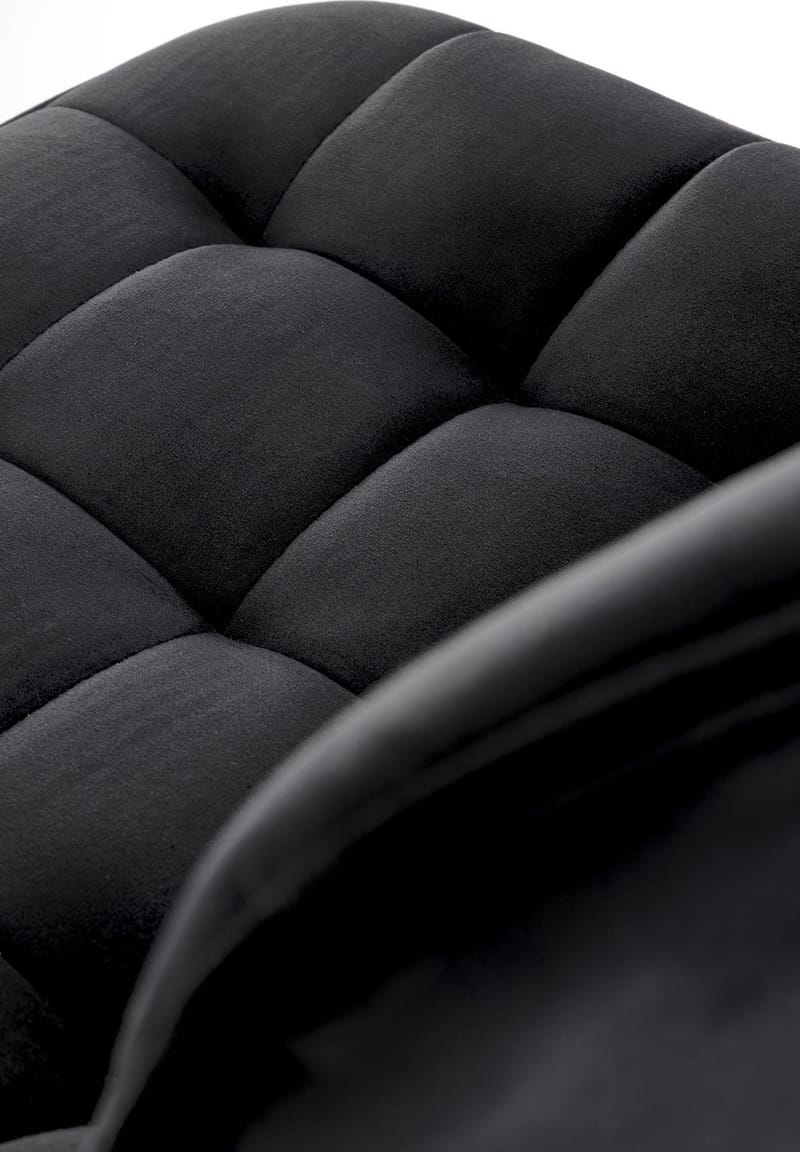 Barstol svart sammet med guldfot - Sitthöjd 62-84 cm - Svart/guld - Hushåll - Bar & vin - Barmöbler