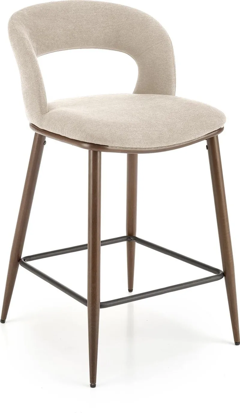Barstol Pelican 65 cm, Beige/valnöt