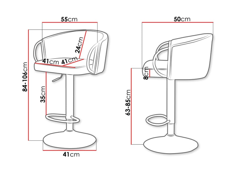 Garrick Barstol 84 cm 2-pack - Grå - Hushåll - Bar & vin - Barmöbler